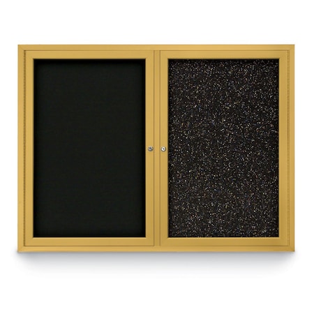 United Visual Products Corkboard, Burgundy/ Satin, 24" x 36" UV402-SATIN-DBURGU